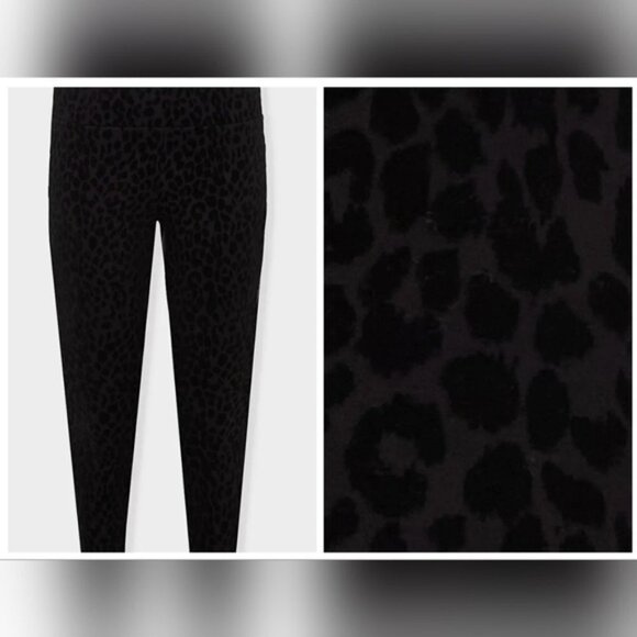 Torrid PIXIE SKINNY STUDIO LUXE PONTE HIGH-RISE FLOCKED PRINT black PANT…